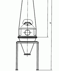 Циклон П-ЦМ500У (с бункером на опоре) схема