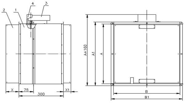 Основные размеры клапана КПУ-1М