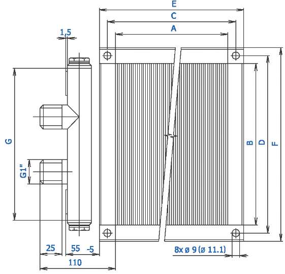 Габаритные и присоединительные размеры